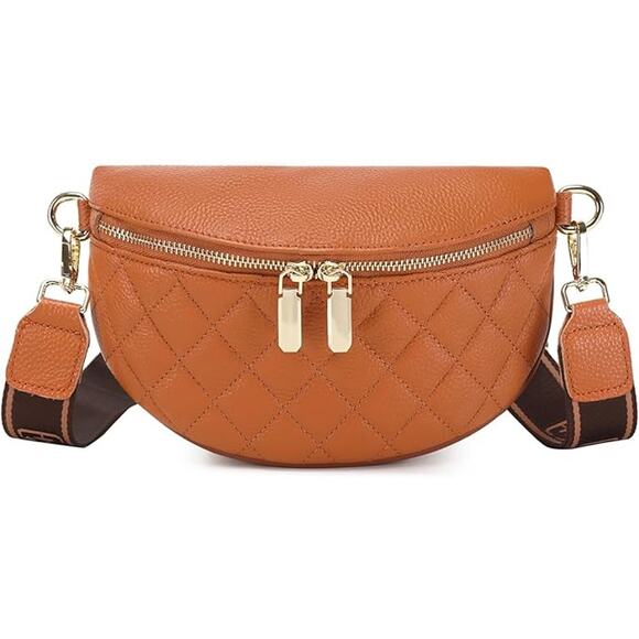 BOGO   Quilted Faux Leather Belt Bag Crossbody or Waist Pack 2 For $20 - Picture 5 of 6